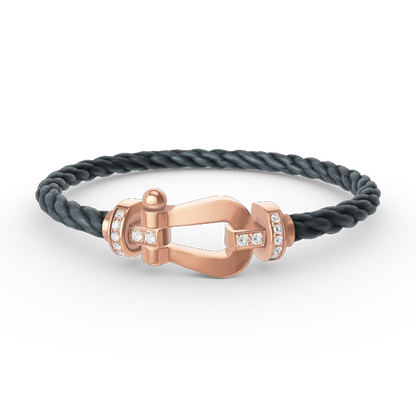 [Kaelin Vow]FORCE LARGE HORSESHOE HALF DIAMOND BRACELET ROSE GOLD