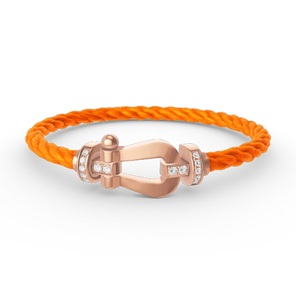 [Kaelin Vow]FORCE LARGE HORSESHOE HALF DIAMOND BRACELET ROSE GOLD