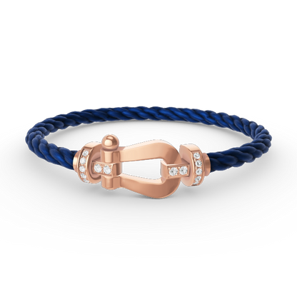 [Kaelin Vow]FORCE LARGE HORSESHOE HALF DIAMOND BRACELET ROSE GOLD