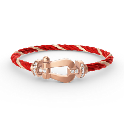 [Kaelin Vow]FORCE LARGE HORSESHOE HALF DIAMOND BRACELET ROSE GOLD