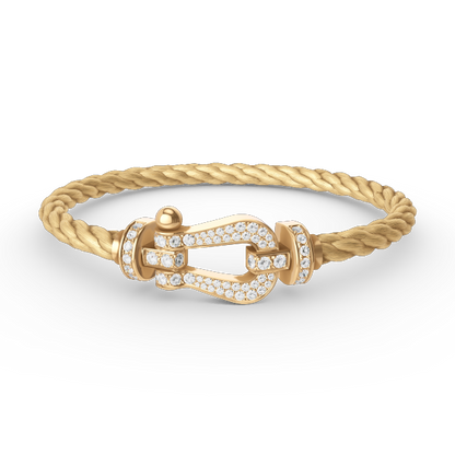 [Kaelin Vow]FORCE LARGE HORSESHOE FULL DIAMOND BRACELET GOLD
