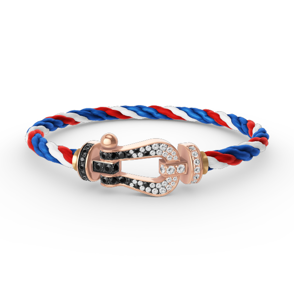 [Kaelin Vow]FORCE LARGE HORSESHOE BLACK WHITE DIAMOND BRACELET ROSE GOLD