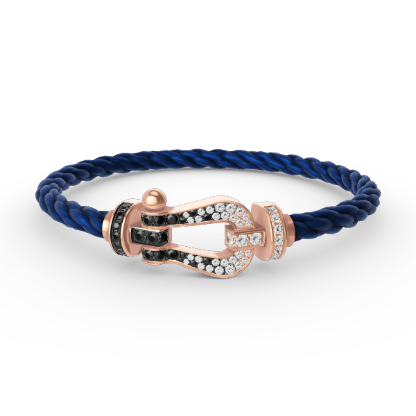 [Kaelin Vow]FORCE LARGE HORSESHOE BLACK WHITE DIAMOND BRACELET ROSE GOLD