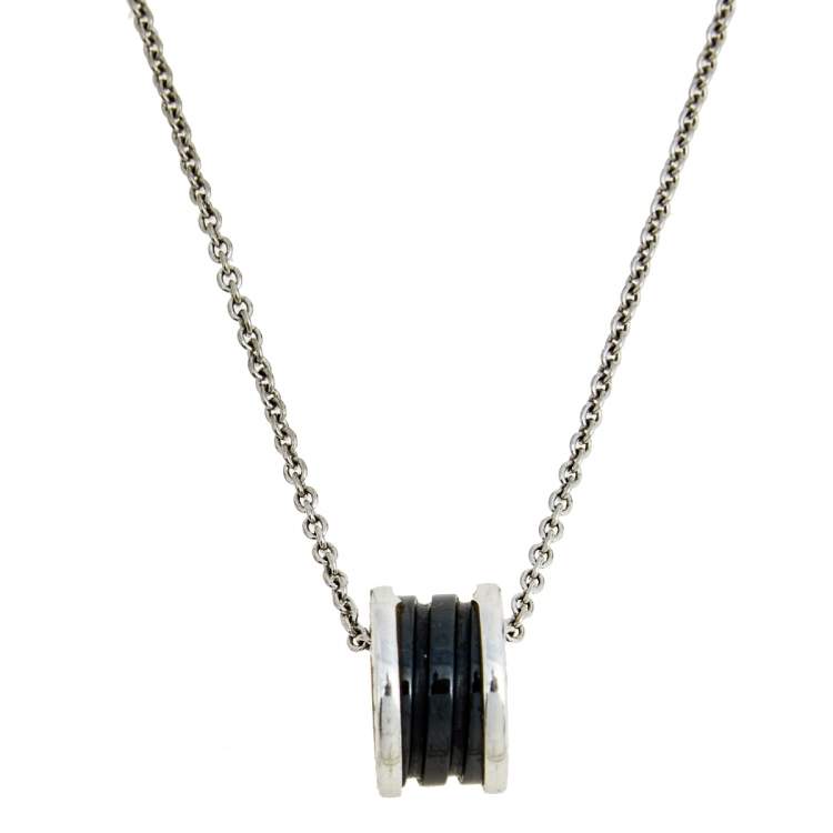 [Kaelin Vow]ZERO 1 BLACK CERAMIC SILVER NECKLACE