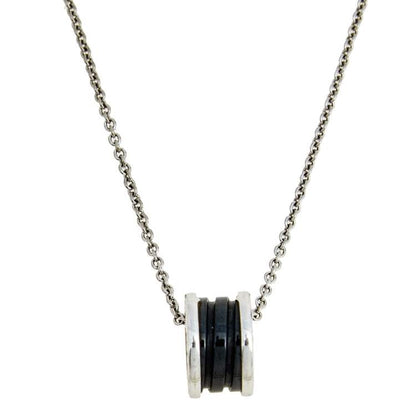 [Kaelin Vow]ZERO 1 BLACK CERAMIC SILVER NECKLACE