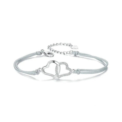 Zartes graues Gliederketten-Armband für Damen und Teenager-Mädchen