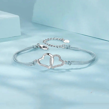 Zartes graues Gliederketten-Armband für Damen und Teenager-Mädchen