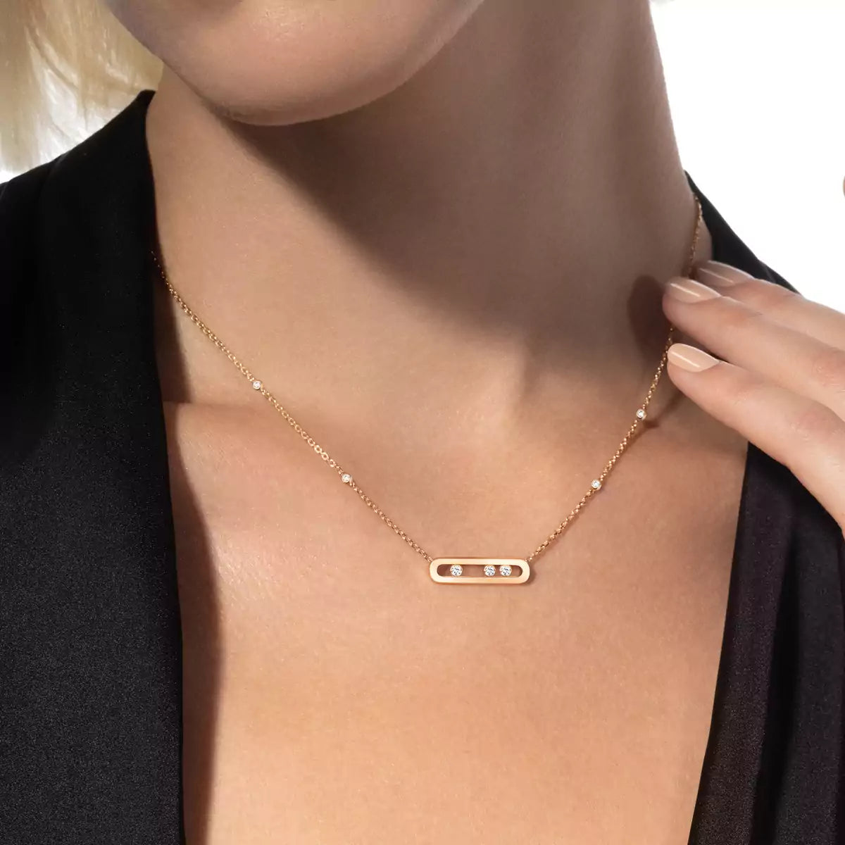 [Kaelin Vow] Baby Move Halskette aus Gold mit Diamanten