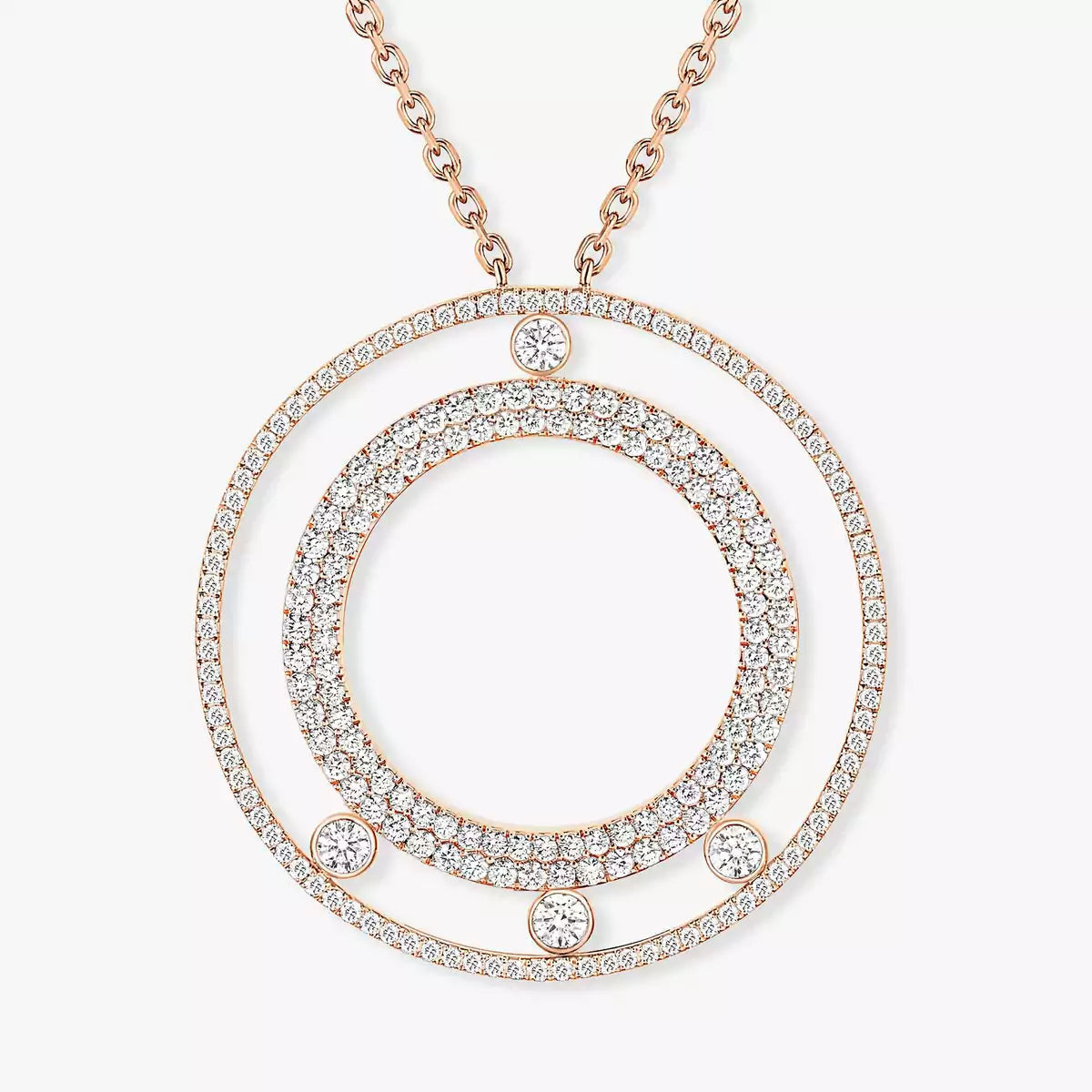 [Kaelin Vow]Move Romane Long Pave_-Set Diamond Necklace