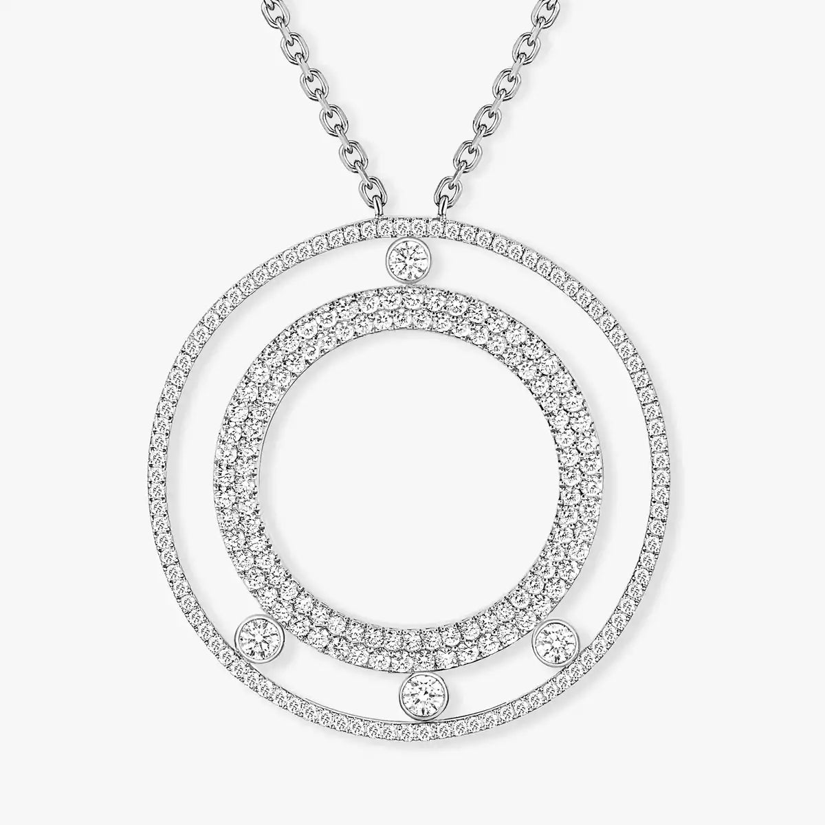 [Kaelin Vow]Move Romane Long Pave_-Set Diamond Necklace