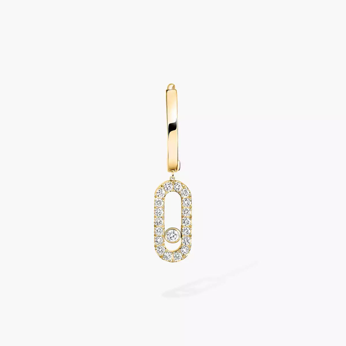 [Kaelin Vow]Move Uno Single Diamond Hoop Earring