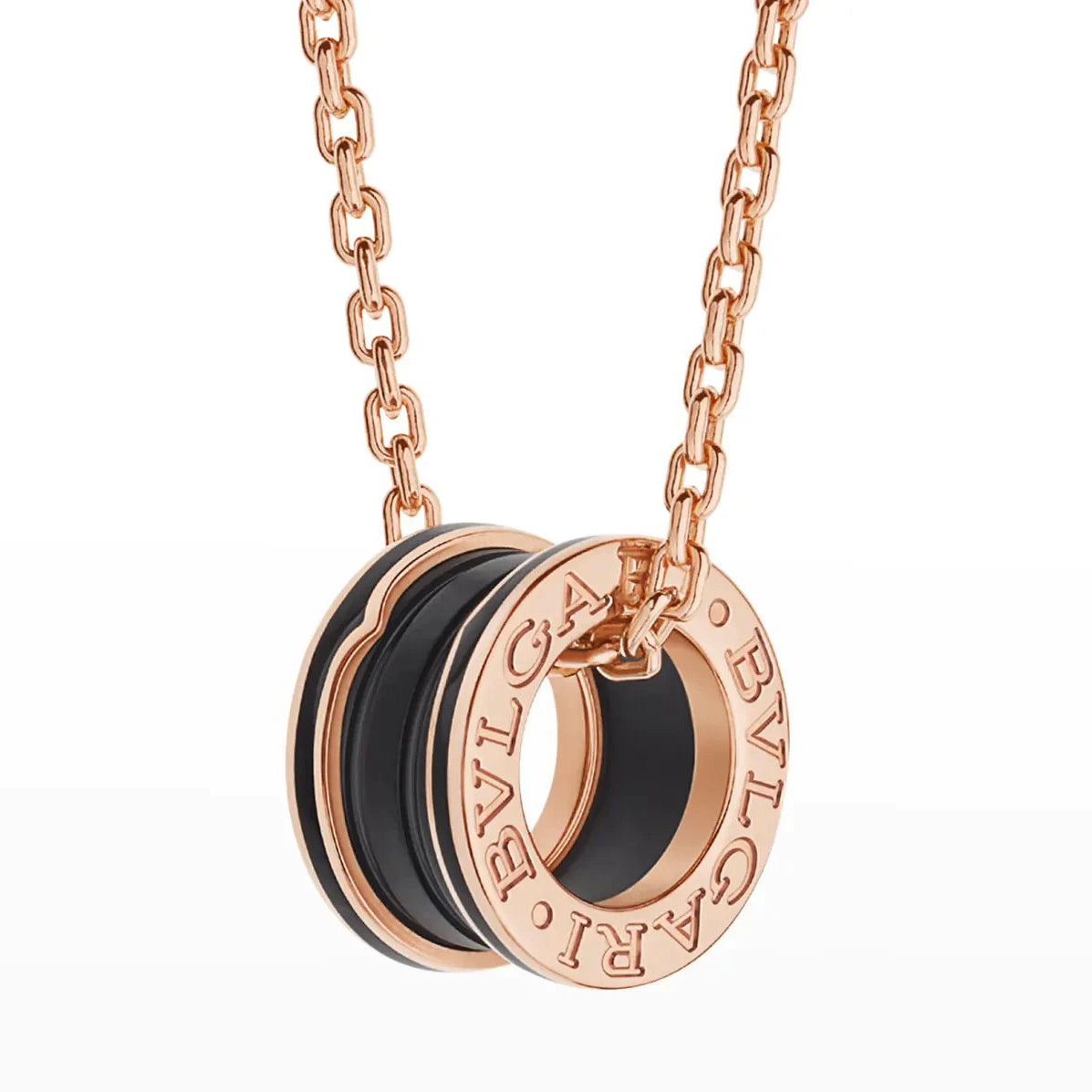 [Kaelin Vow]ZERO 1 BLACK CERAMIC PINK GOLD NECKLACE