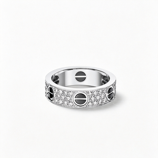 [Kaelin Vow]LOVE RING 5.5MM DIAMONDS PAVED CERAMIC