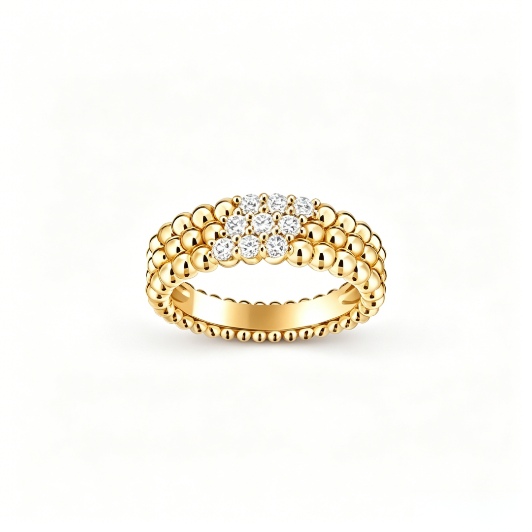 [Kaelin Vow] THREE-ROW DIAMOND RING