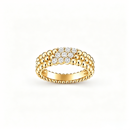 [Kaelin Vow] THREE-ROW DIAMOND RING