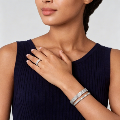 [Kaelin Vow] THREE-ROW DIAMOND RING