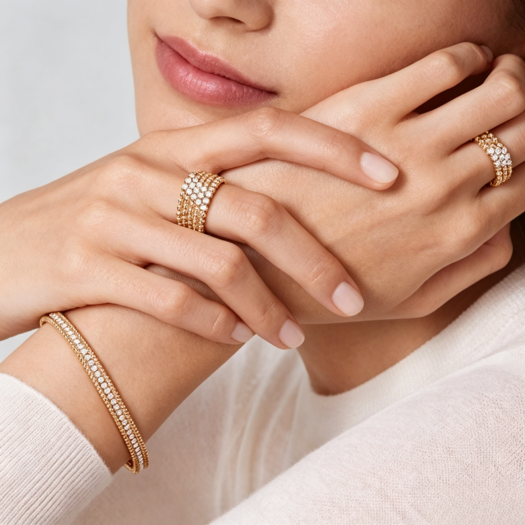[Kaelin Vow] THREE-ROW DIAMOND RING