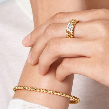 [Kaelin Vow] THREE-ROW DIAMOND RING
