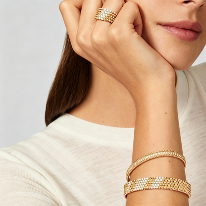 [Kaelin Vow]  FIVE-ROW DIAMOND BRACELET