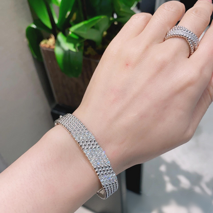 [Kaelin Vow]  FIVE-ROW DIAMOND BRACELET