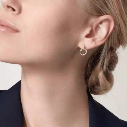 [Kaelin Vow]TRINITY ON DIAMOND  EARRINGS