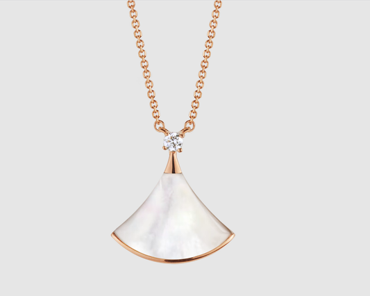 [Kaelin Vow]DREAM NECKLACE WHITE MOP PINK GOLD 1 DIAMOND