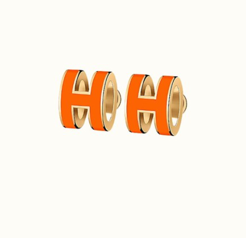 [Kaelin Vow]MINI POP H EARRINGS ORANGE