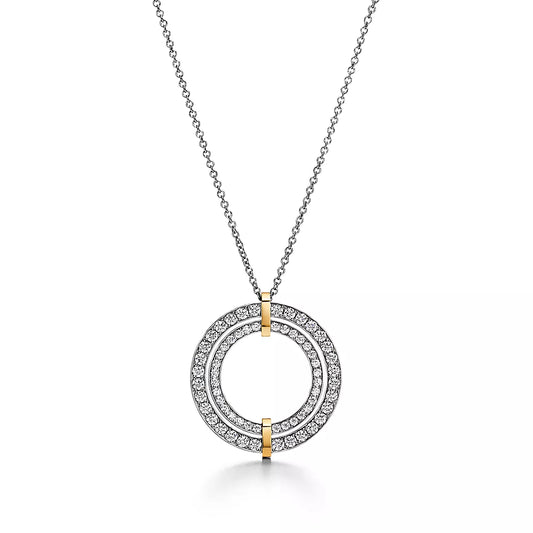 [Kaelin Vow]EDGE DIAMOND GOLD SILVER NECKLACE