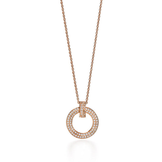 [Kaelin Vow]T1 CIRCLE DIAMOND PAVED MEDIUM NECKLACE