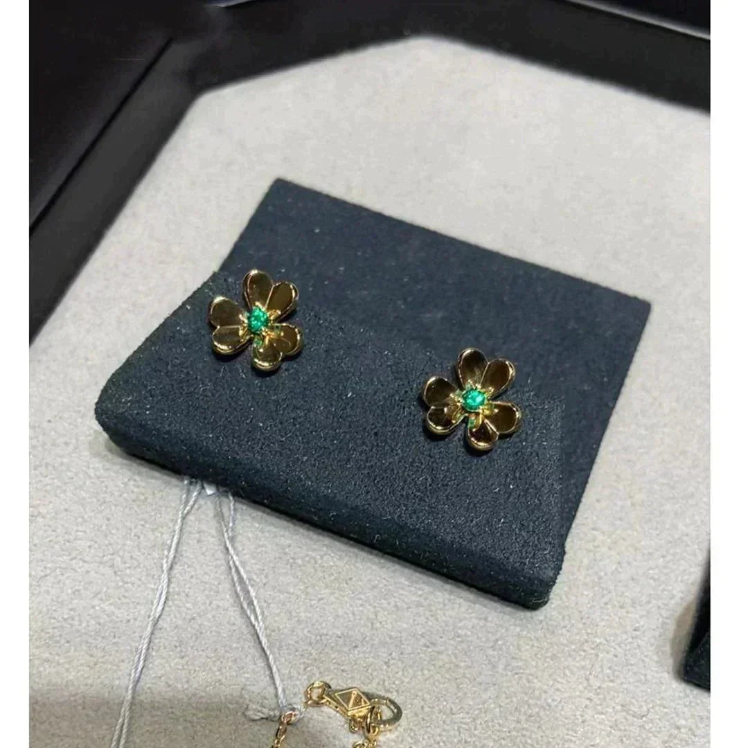 [Kaelin Vow]FRIVOLE  FLOWER MALACHITE EARRINGS