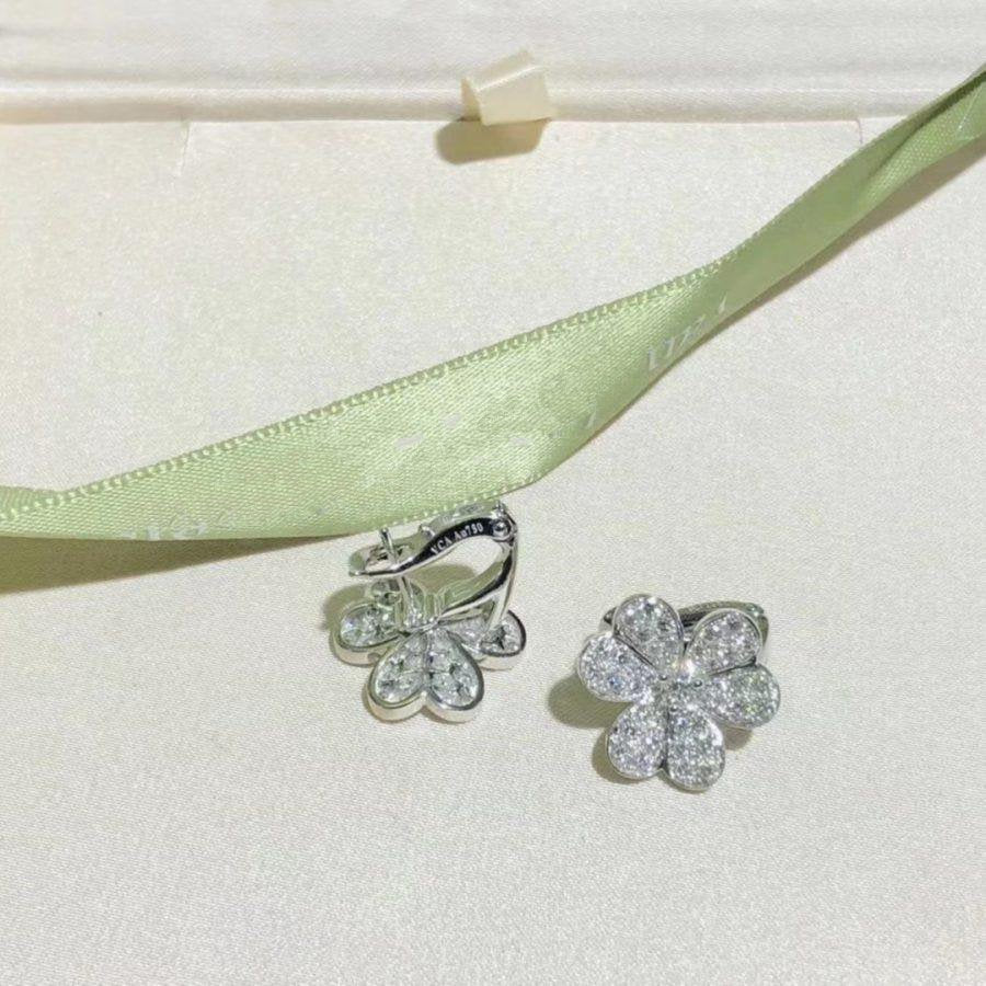 [Kaelin Vow]FRIVOLE SILVER FLOWER DIAMOND EARRINGS
