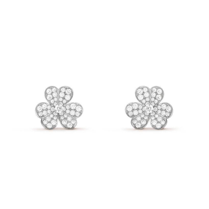 [Kaelin Vow]FRIVOLE SILVER FLOWER DIAMOND EARRINGS