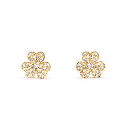 [Kaelin Vow]FRIVOLE GOLD FLOWER DIAMOND EARRINGS