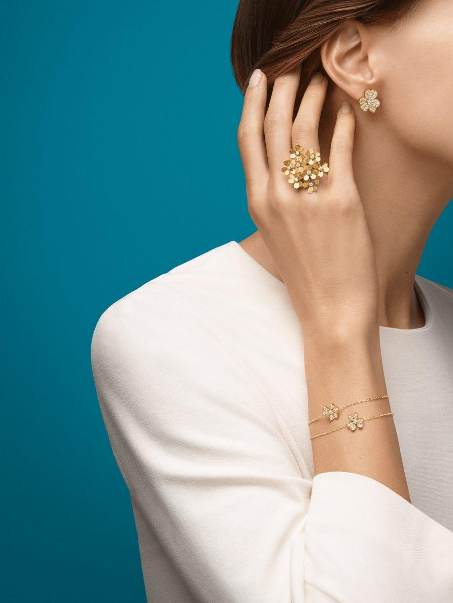 [Kaelin Vow]FRIVOLE GOLD FLOWER DIAMOND EARRINGS