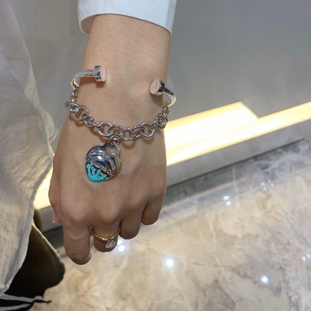 [Kaelin Vow]LOVE HEART RETURN TO TIF SILVER BRACELET