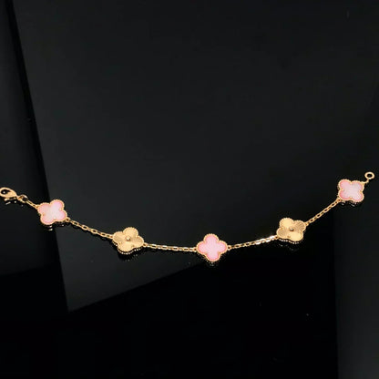[Kaelin Vow] CLOVER 5 MOTIFS  PINK MOP BRACELET COLLECTION