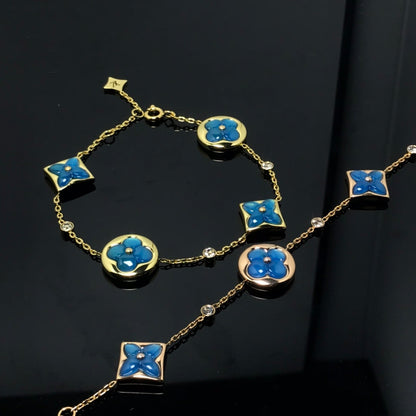 [Kaelin Vow]STAR AND SUN 4 MOTIF BLUE BRACELET