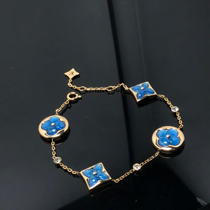 [Kaelin Vow]STAR AND SUN 4 MOTIF BLUE BRACELET