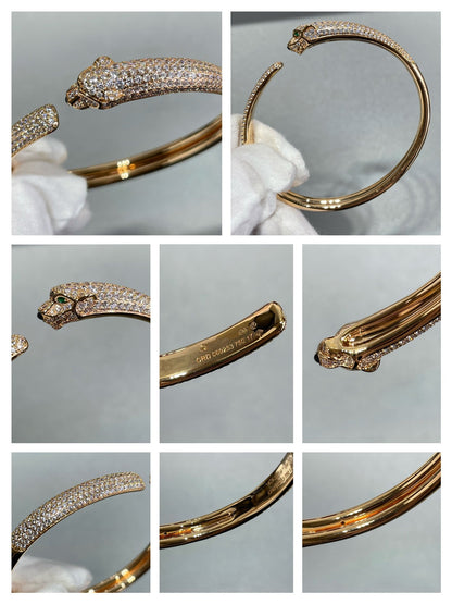 [Kaelin Vow]PANTHERE OFFENER DIAMANT-ARMBAND