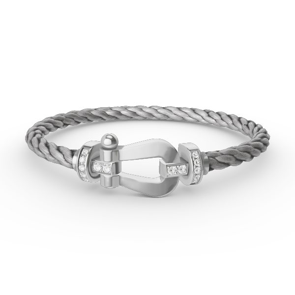 [Kaelin Vow]FORCE LARGE HORSESHOE HALF DIAMOND BRACELET SILVER