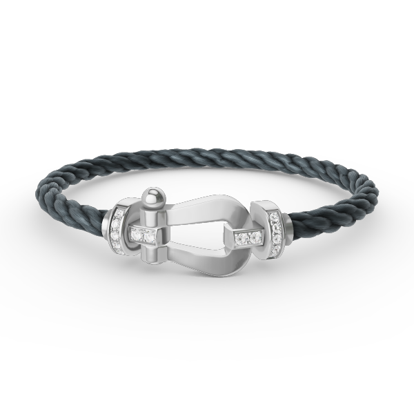 [Kaelin Vow]FORCE LARGE HORSESHOE HALF DIAMOND BRACELET SILVER