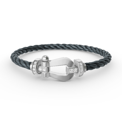 [Kaelin Vow]FORCE LARGE HORSESHOE HALF DIAMOND BRACELET SILVER