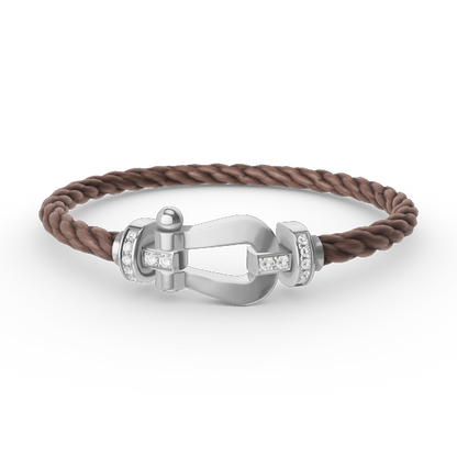 [Kaelin Vow]FORCE LARGE HORSESHOE HALF DIAMOND BRACELET SILVER