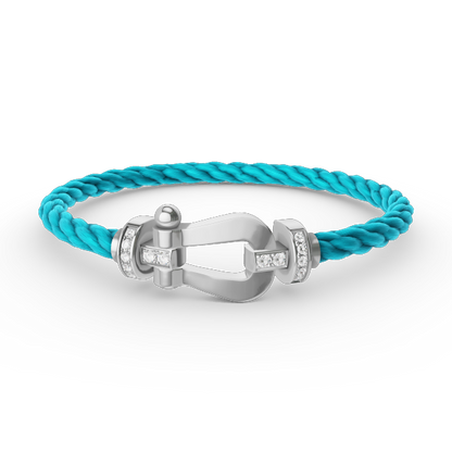 [Kaelin Vow]FORCE LARGE HORSESHOE HALF DIAMOND BRACELET SILVER
