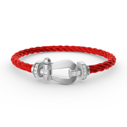 [Kaelin Vow]FORCE LARGE HORSESHOE HALF DIAMOND BRACELET SILVER