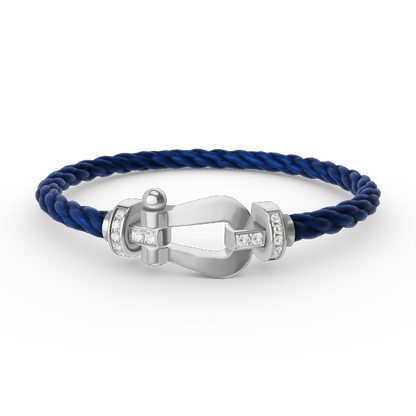 [Kaelin Vow]FORCE LARGE HORSESHOE HALF DIAMOND BRACELET SILVER