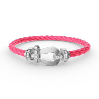 [Kaelin Vow]FORCE LARGE HORSESHOE HALF DIAMOND BRACELET SILVER
