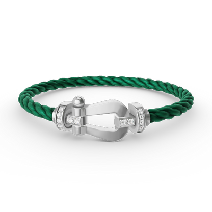 [Kaelin Vow]FORCE LARGE HORSESHOE HALF DIAMOND BRACELET SILVER